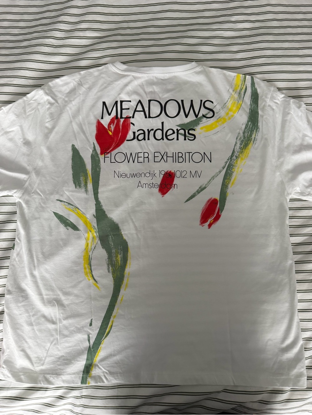 Zara Meadows Gardens Floral Graphic T-Shirt White XL